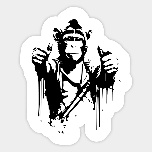 positive monkey Sticker by lkn